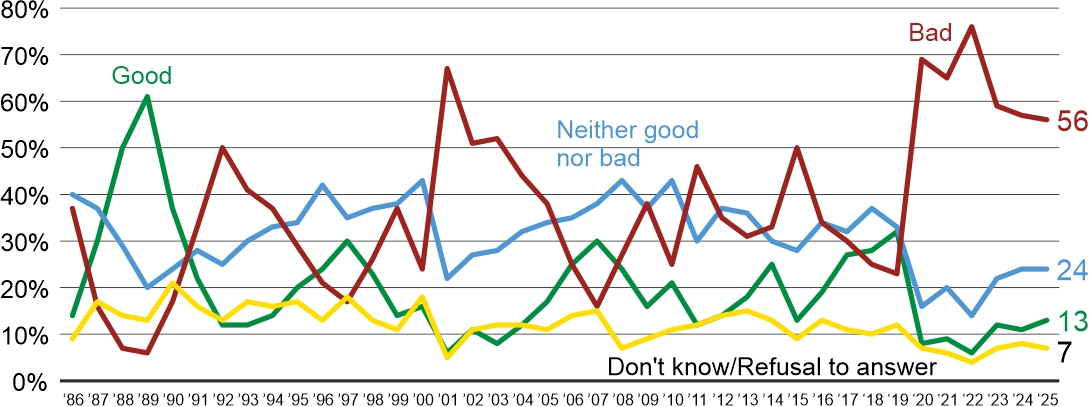 Figure 4. How was the past year, in general, for the world?