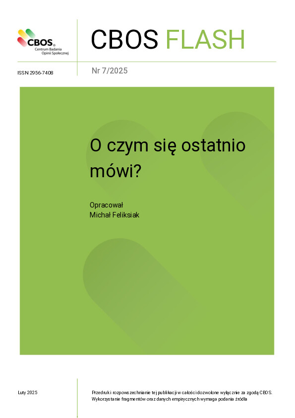 Okładka CBOS Flash nr 7/2025