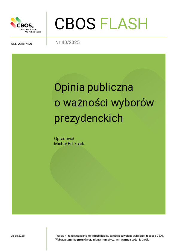 Okładka CBOS Flash nr 40/2025