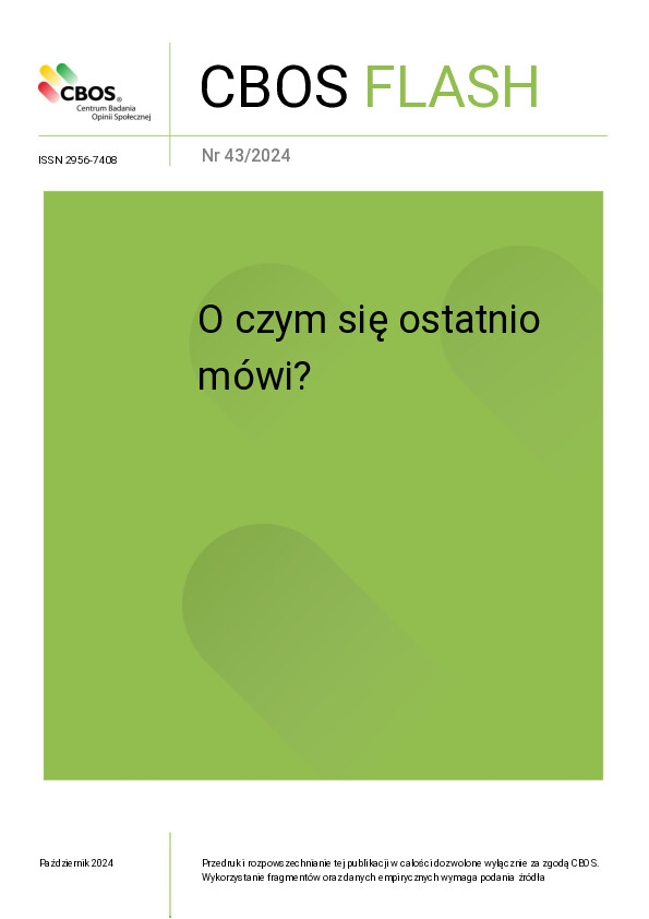 Okładka CBOS Flash nr 43/2024