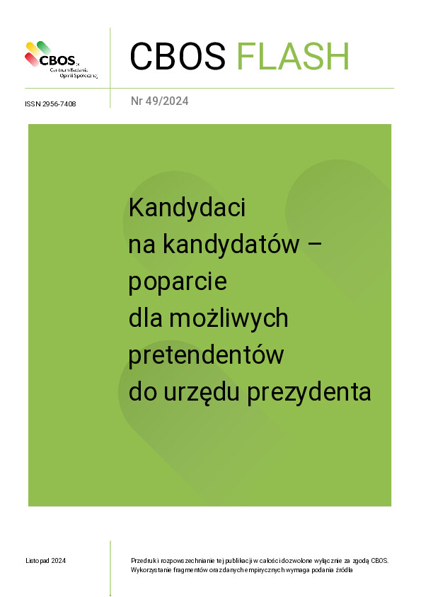 Okładka CBOS Flash nr 49/2024