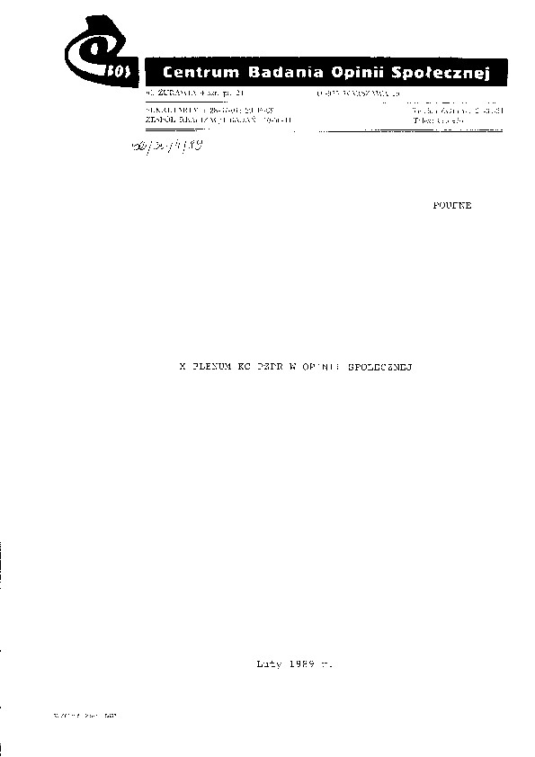 Okładka komunikatu BD/30/4/89