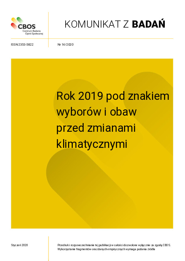 Okładka komunikatu Nr 14/2020
