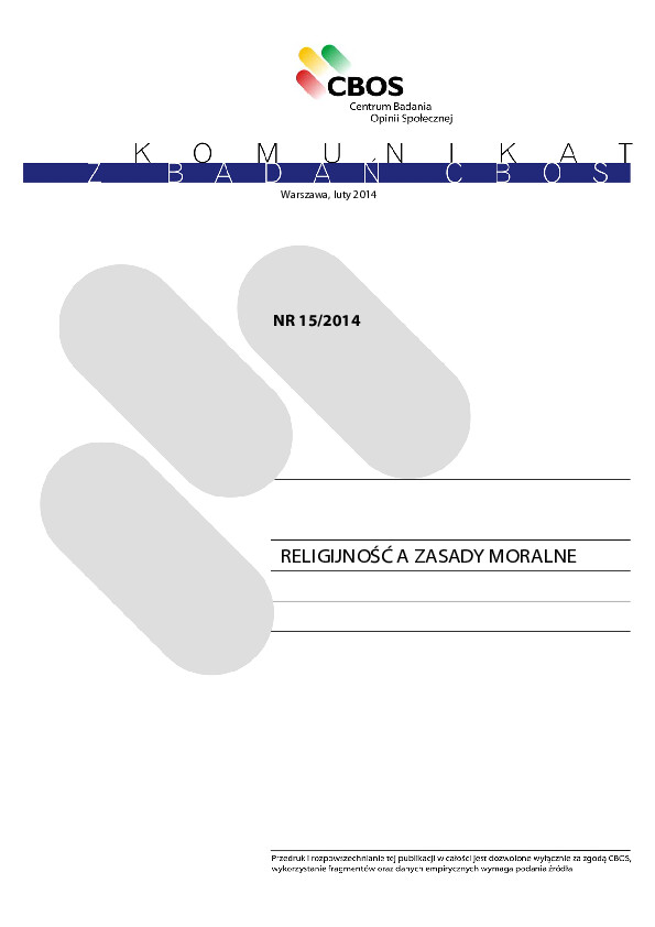 Okładka komunikatu Nr 15/2014