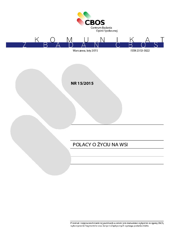 Okładka komunikatu Nr 15/2015