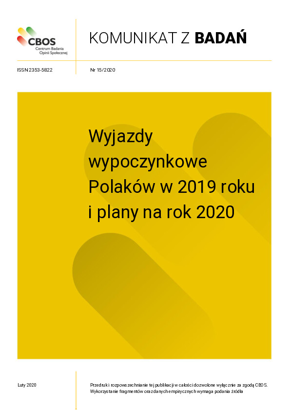 Okładka komunikatu Nr 15/2020