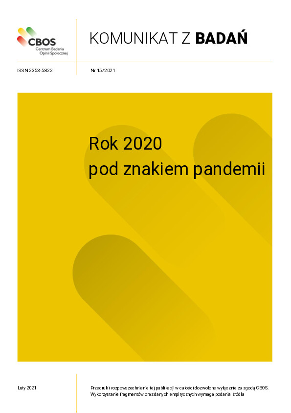 Okładka komunikatu Nr 15/2021