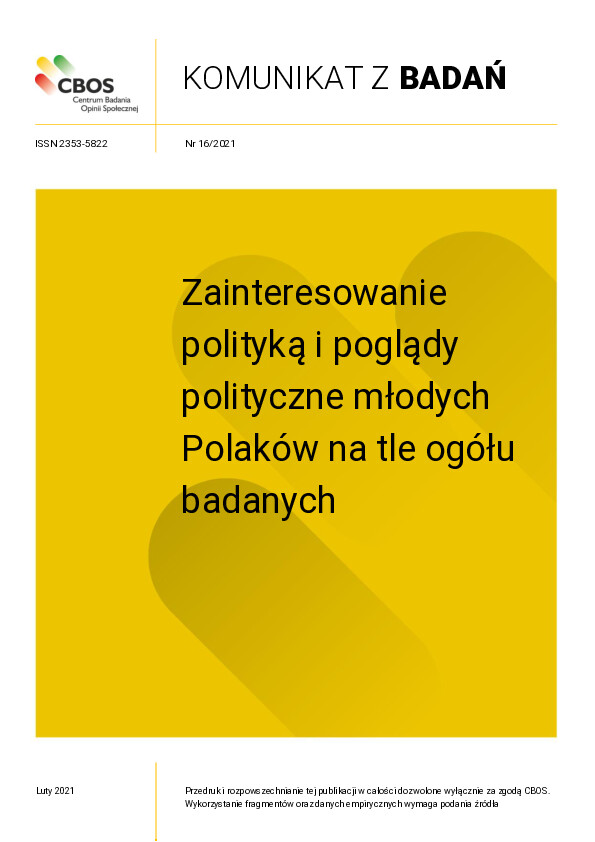 Okładka komunikatu Nr 16/2021