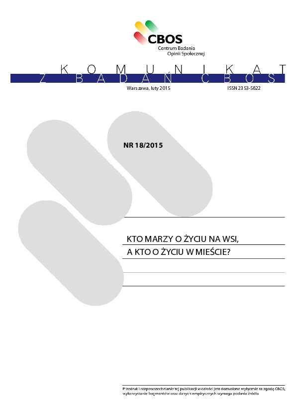 Okładka komunikatu Nr 18/2015