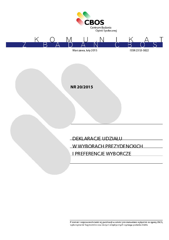 Okładka komunikatu Nr 20/2015