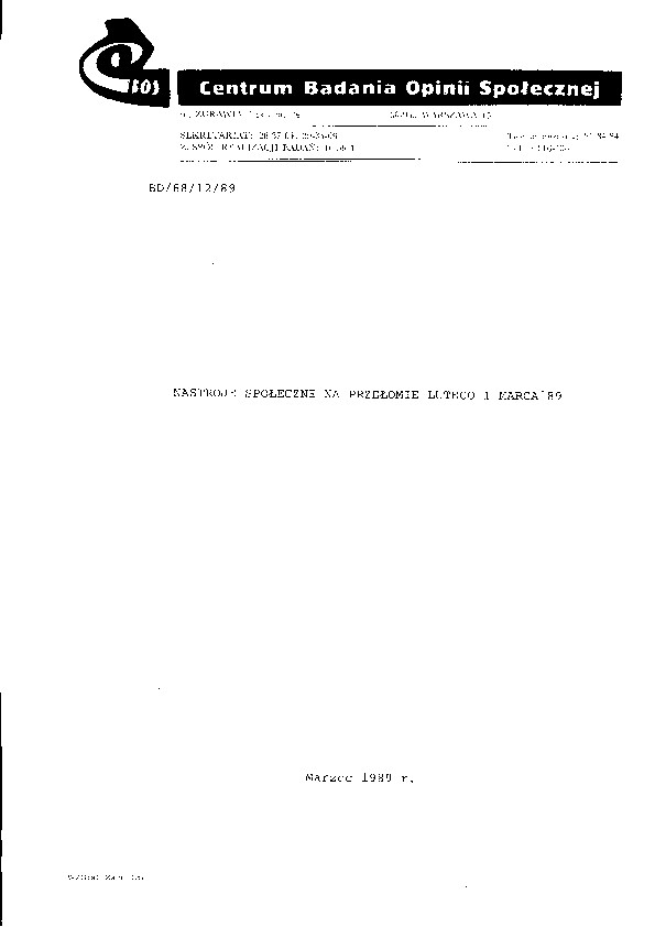 Okładka komunikatu BD/68/12/89