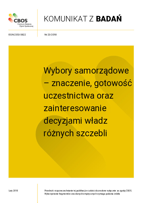 Okładka komunikatu Nr 23/2018