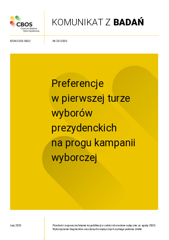 Okładka komunikatu Nr 23/2020