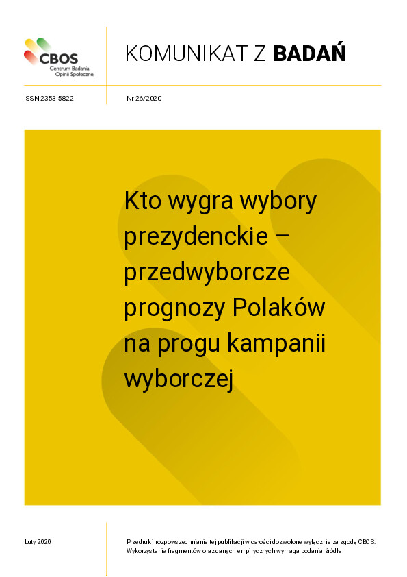 Okładka komunikatu Nr 26/2020