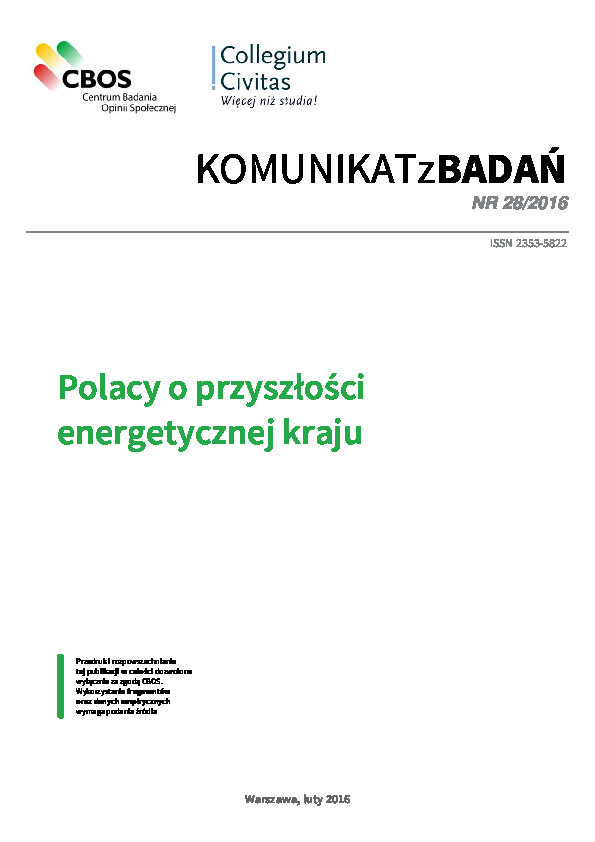 Okładka komunikatu Nr 28/2016