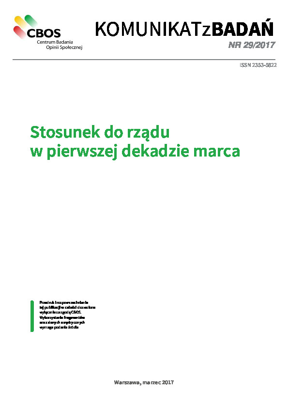 Okładka komunikatu Nr 29/2017