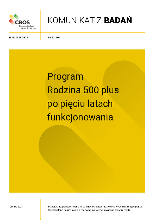 Okładka komunikatu Nr 29/2021