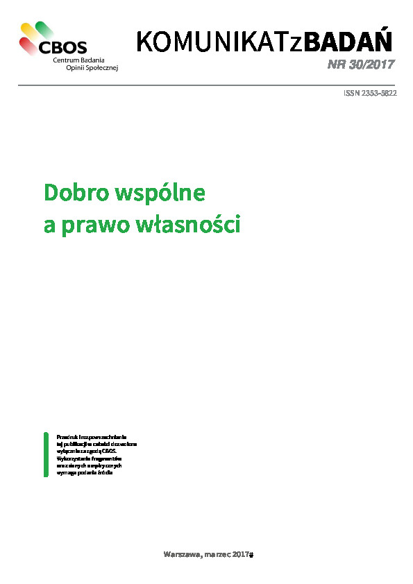 Okładka komunikatu Nr 30/2017