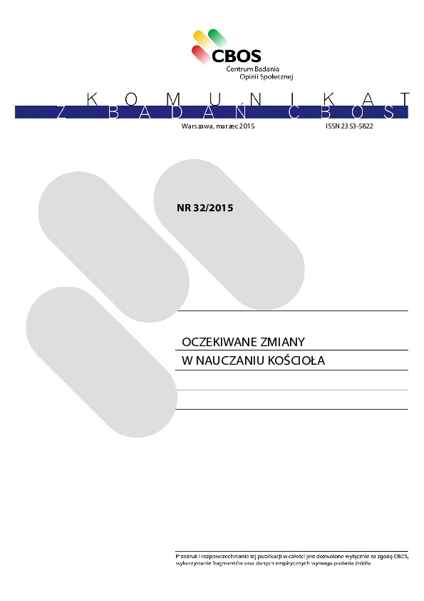 Okładka komunikatu Nr 32/2015