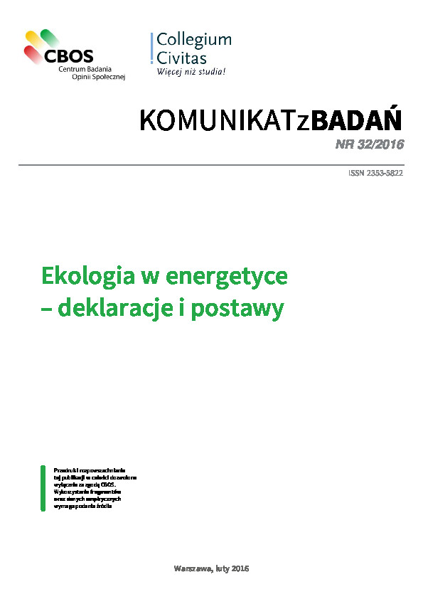 Okładka komunikatu Nr 32/2016