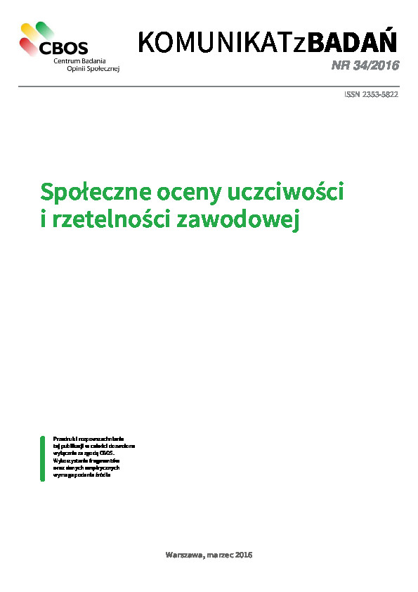 Okładka komunikatu Nr 34/2016