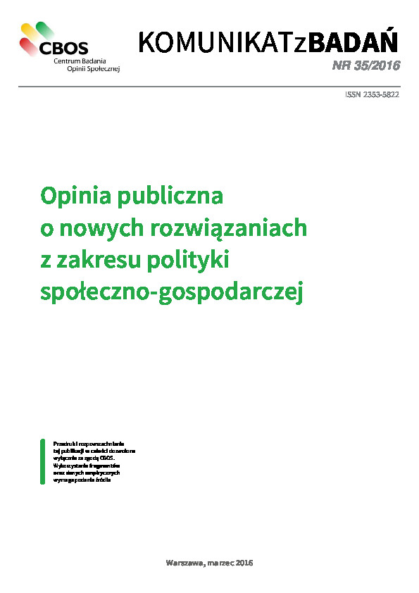 Okładka komunikatu Nr 35/2016