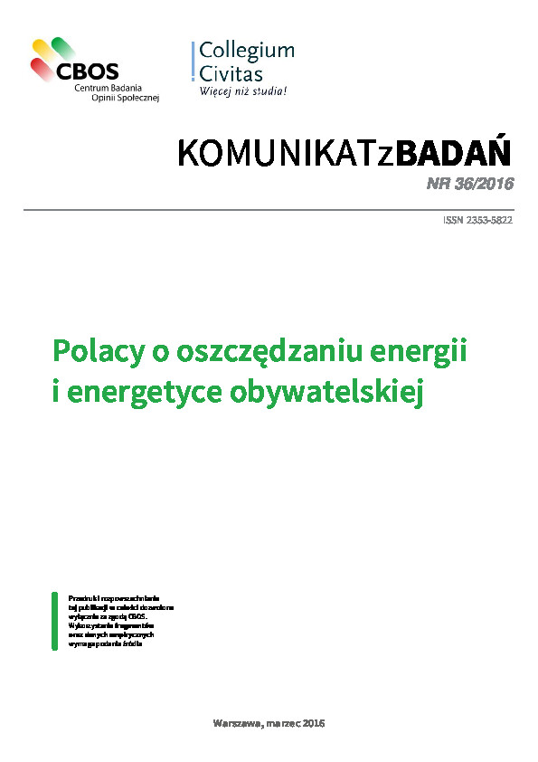 Okładka komunikatu Nr 36/2016
