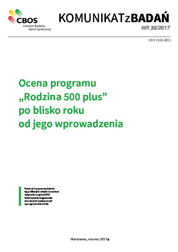 Okładka komunikatu Nr 36/2017