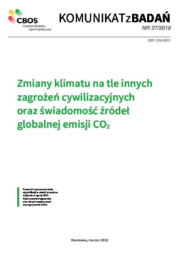 Okładka komunikatu Nr 37/2016