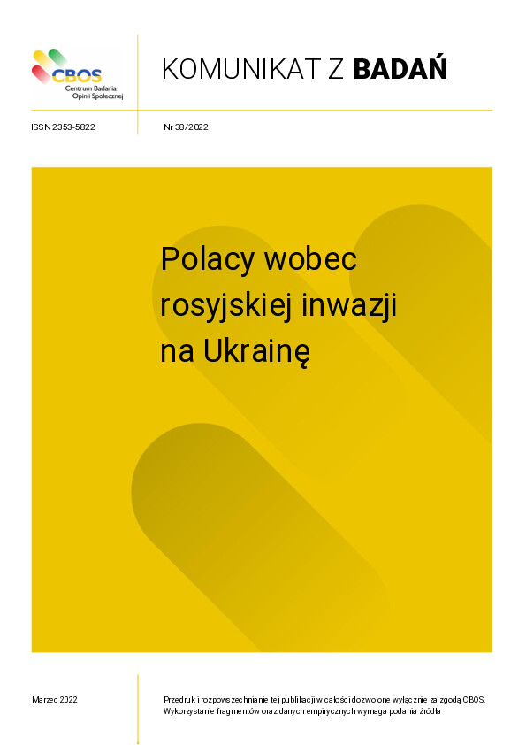 Okładka komunikatu Nr 38/2022