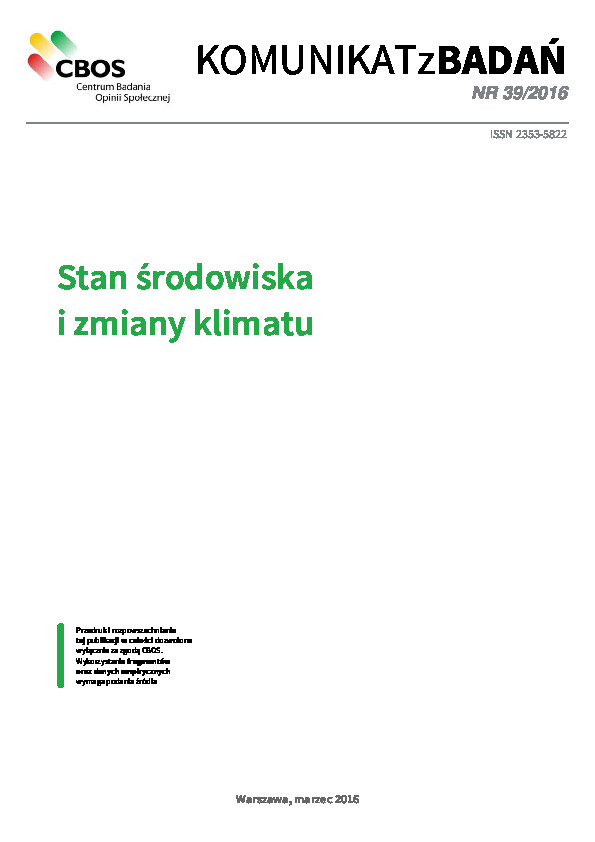 Okładka komunikatu Nr 39/2016