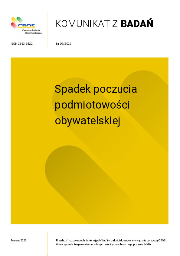 Okładka komunikatu Nr 39/2022