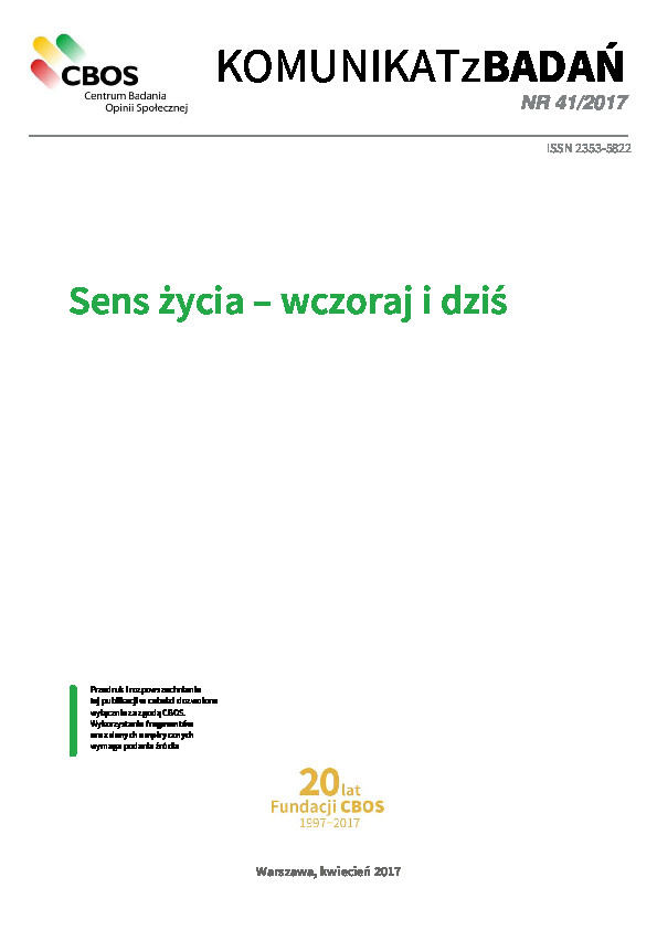 Okładka komunikatu Nr 41/2017