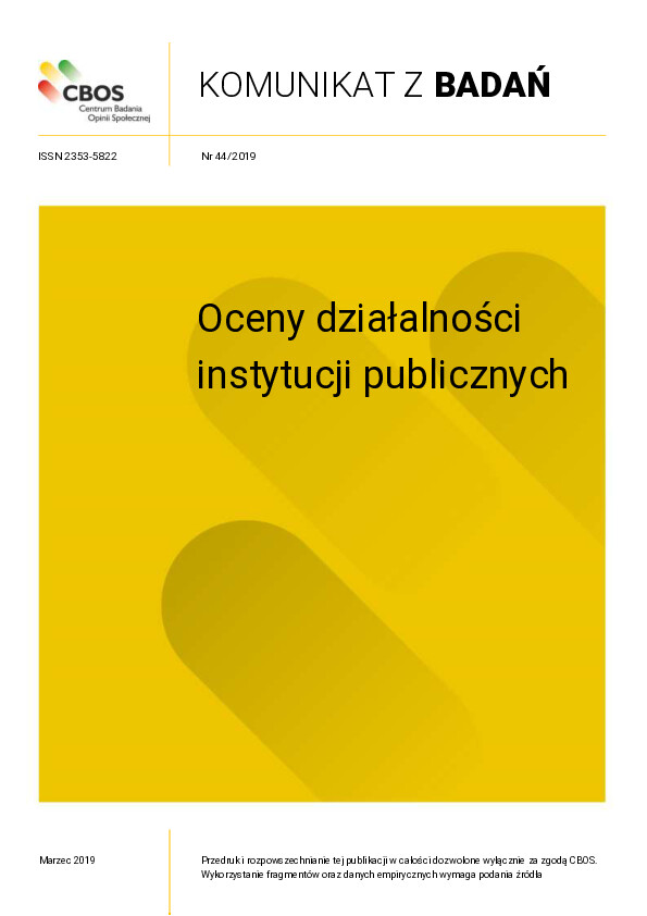Okładka komunikatu Nr 44/2019