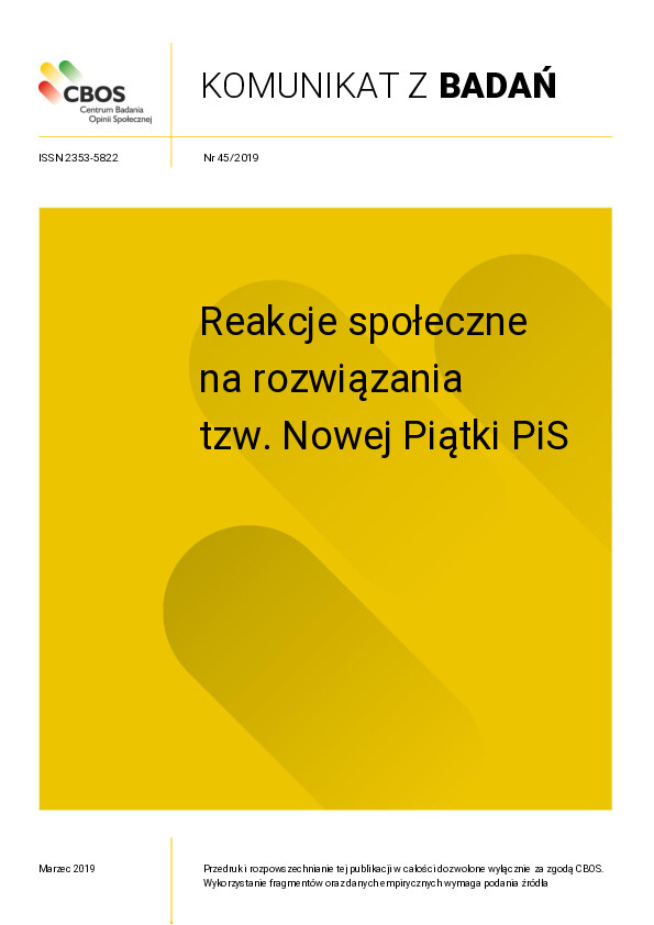 Okładka komunikatu Nr 45/2019