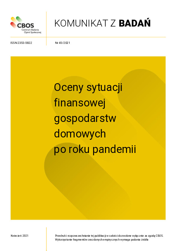 Okładka komunikatu Nr 45/2021