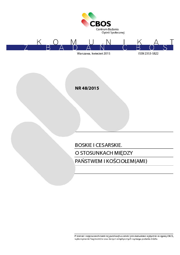 Okładka komunikatu Nr 48/2015