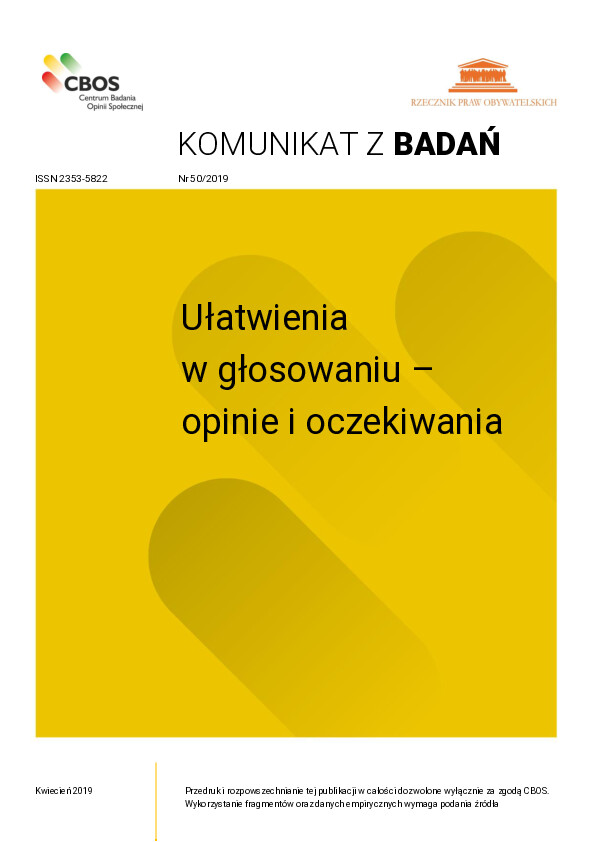 Okładka komunikatu Nr 50/2019