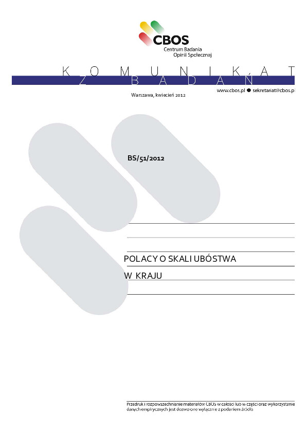 Okładka komunikatu BS/51/2012