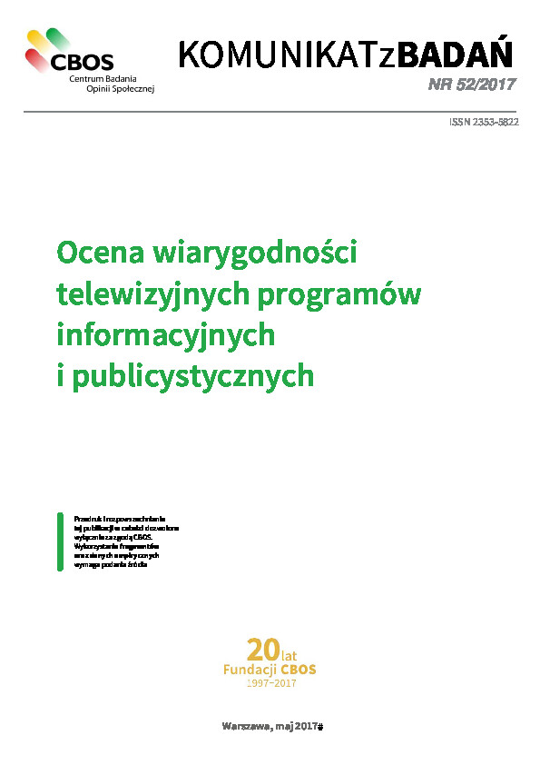 Okładka komunikatu Nr 52/2017
