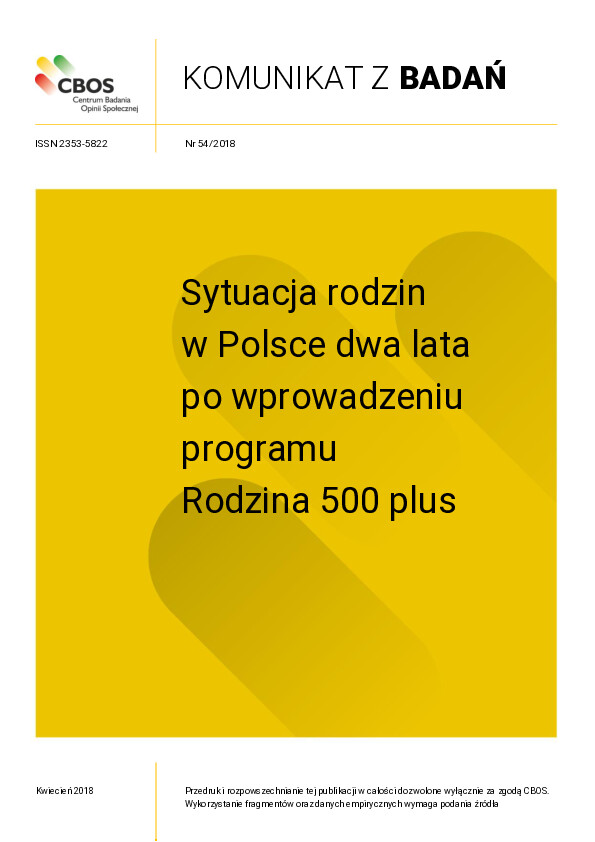 Okładka komunikatu Nr 54/2018
