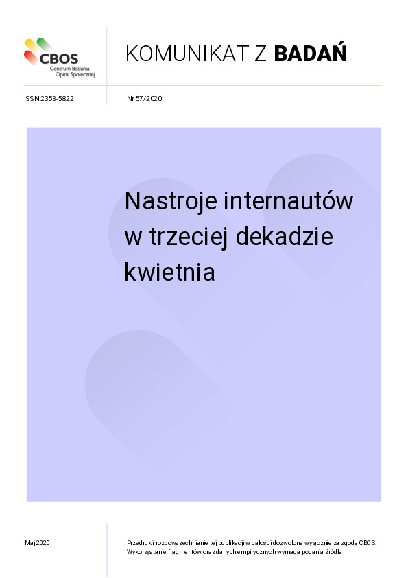 Okładka komunikatu Nr 57/2020