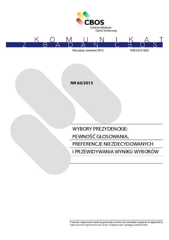 Okładka komunikatu Nr 60/2015