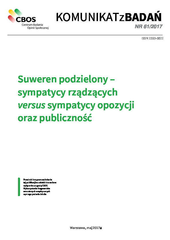 Okładka komunikatu Nr 61/2017