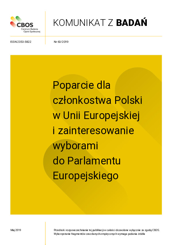 Okładka komunikatu Nr 63/2019