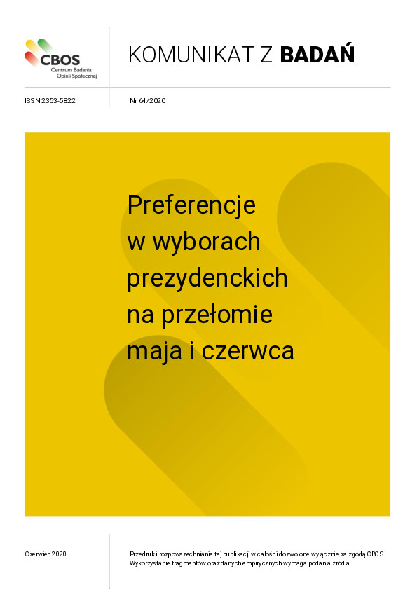 Okładka komunikatu Nr 64/2020