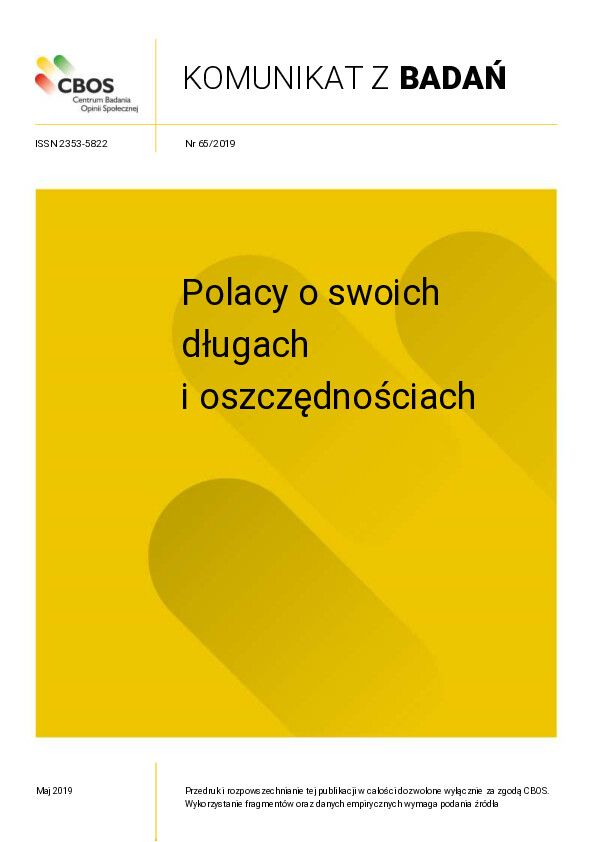 Okładka komunikatu Nr 65/2019