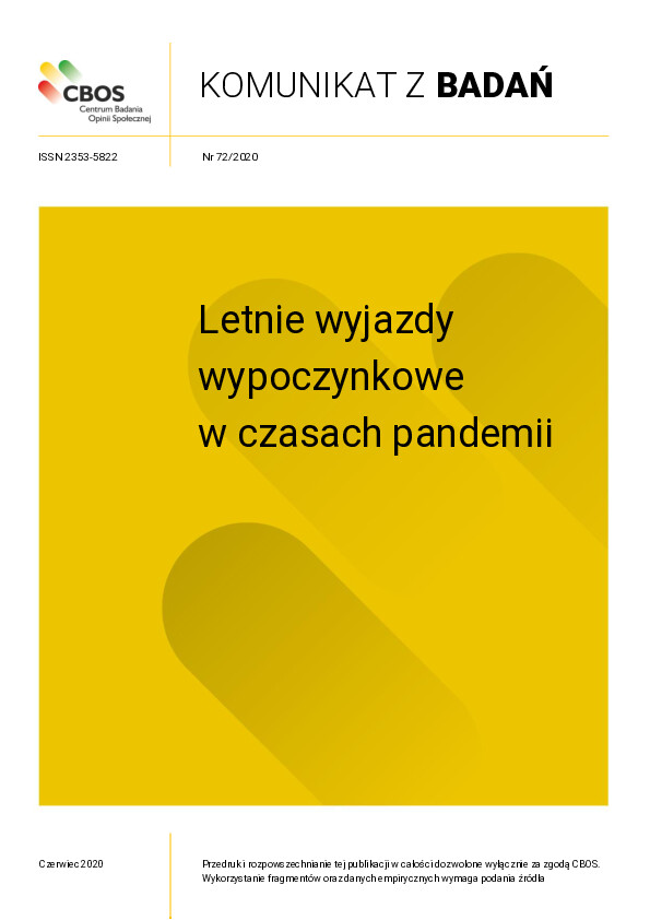 Okładka komunikatu Nr 72/2020