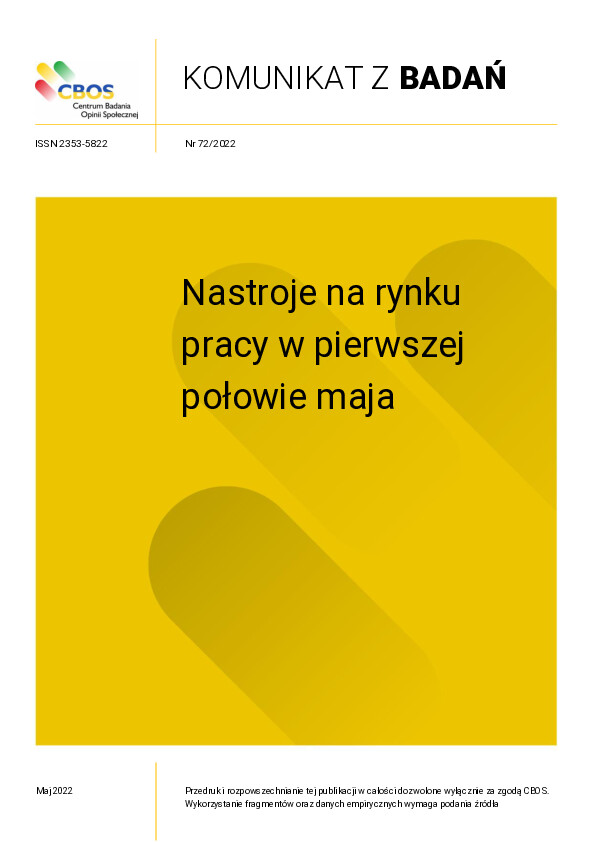 Okładka komunikatu Nr 72/2022