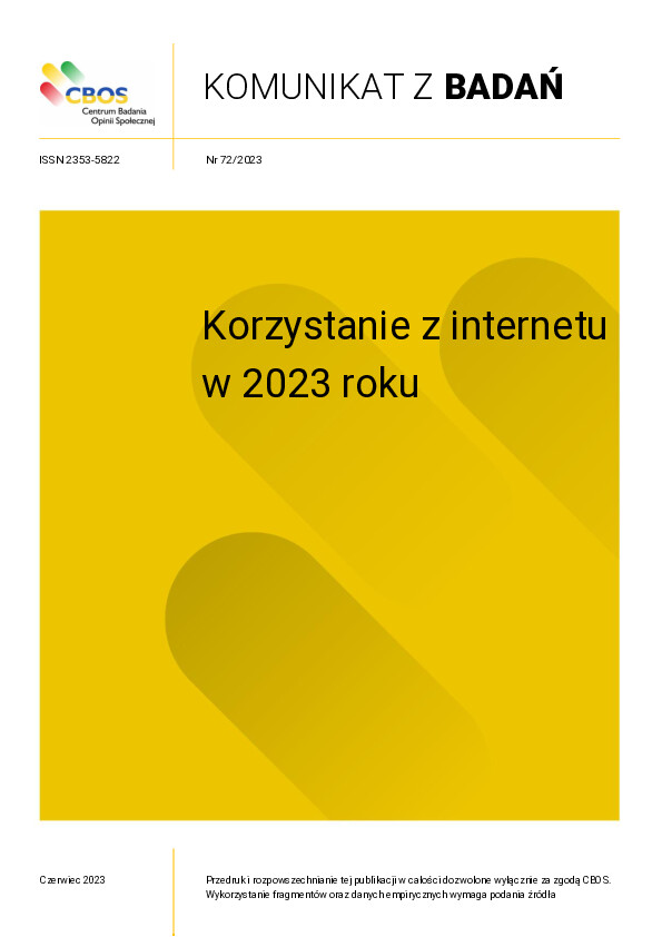 Okładka komunikatu Nr 72/2023